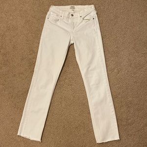 J.Crew Matchstick White straight jeans